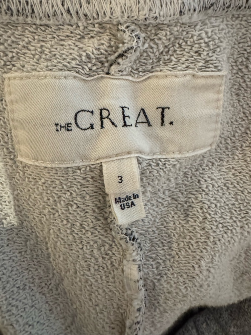THE GREAT. Women’s Gray Fleece Sweatpants - Picture 3 of 3